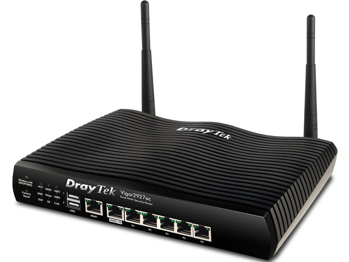 EAN 4710484741202 - DrayTek Vigor2927ac router inalámbrico Gigabit Ethernet Doble banda (2,4 GHz / 5 GHz) 4G Negro imagen 2