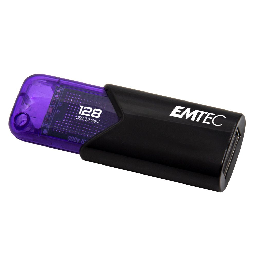 Emtec Click Easy Unidad Flash Usb 128 Gb Usb Tipo A 3.2 Gen 1 (3.1 Gen 1) Negro, Violeta