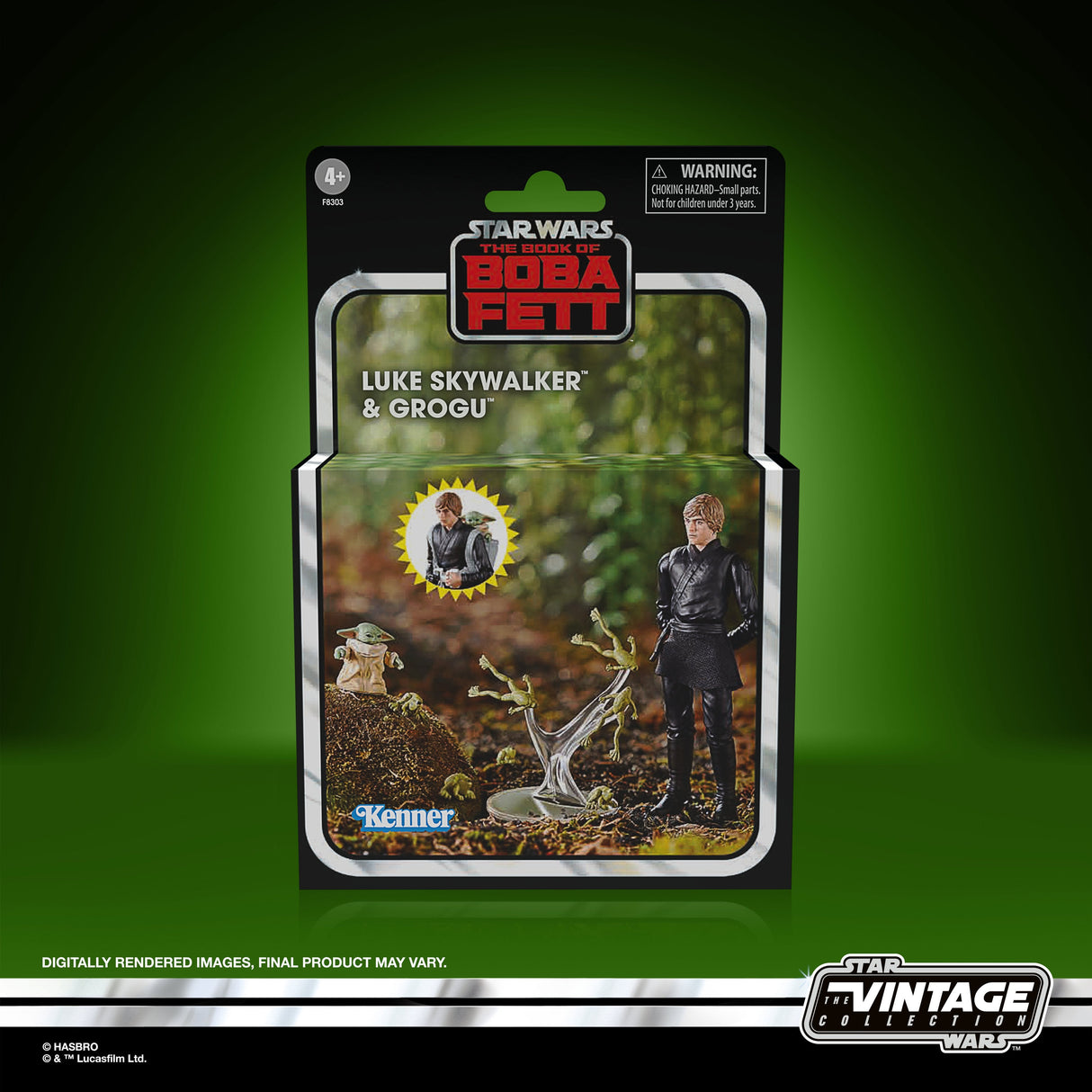 Figuras Luke Skywalker & Grogu El Libro De Boba Fett Star Wars 9,5cm