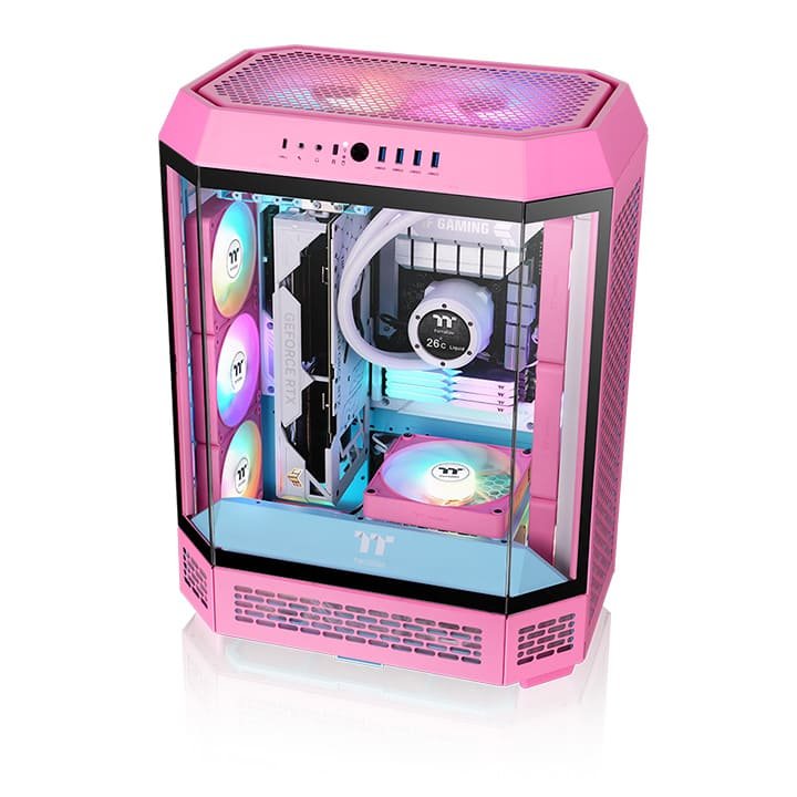 Ventilador Pc Thermaltake Cl-F221-Pl14pk-A, Rosa Neón