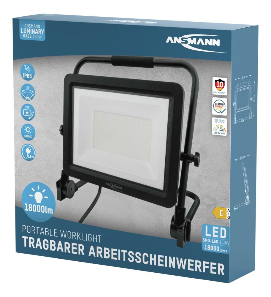 Ansmann Fl150w-Ac 150w/18000lm Led Spotlight With Cable