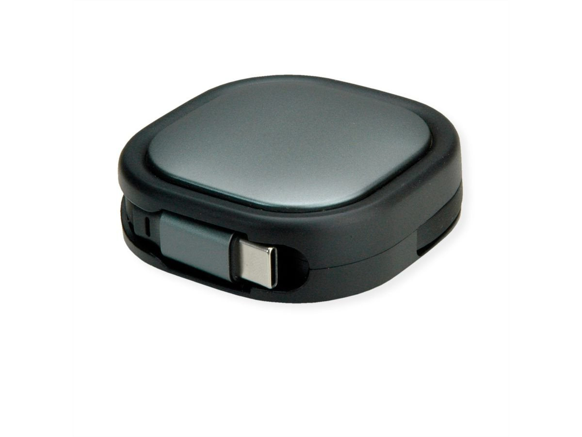 Roline Usb 2.0 Aufrollbares Cable C-C St St Schwarz 1.2m