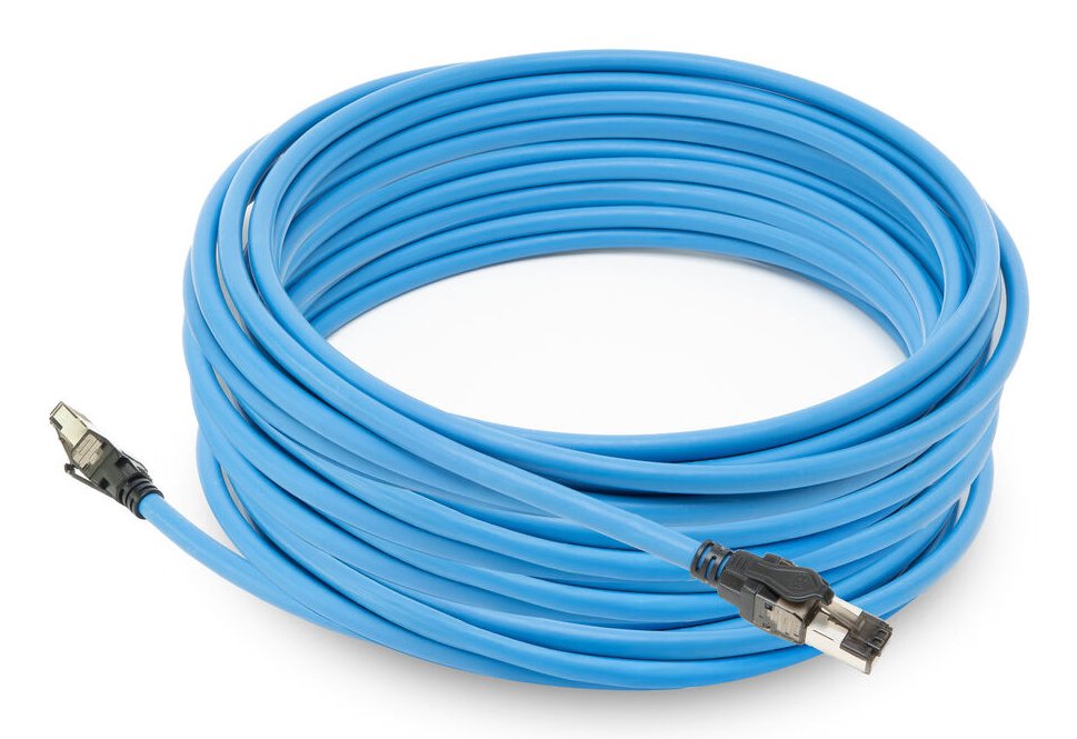 Morado 60 Meters S Ftp Cat6a B2ca Poe++ 100w Solid Prefab Installation Cable, Rj45 Male Male