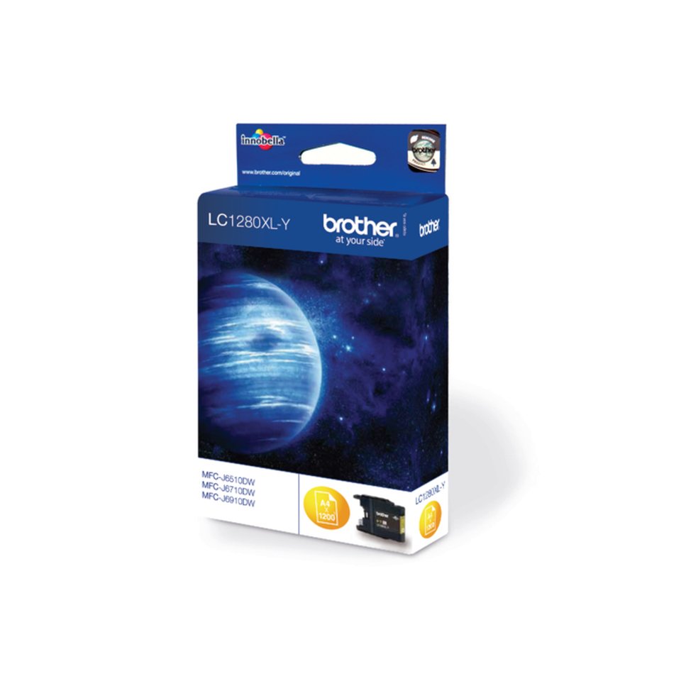 EAN 4977766694070 - Brother LC1280XLY cartucho de tinta 1 pieza(s) Original Alto rendimiento (XL) Amarillo imagen 2