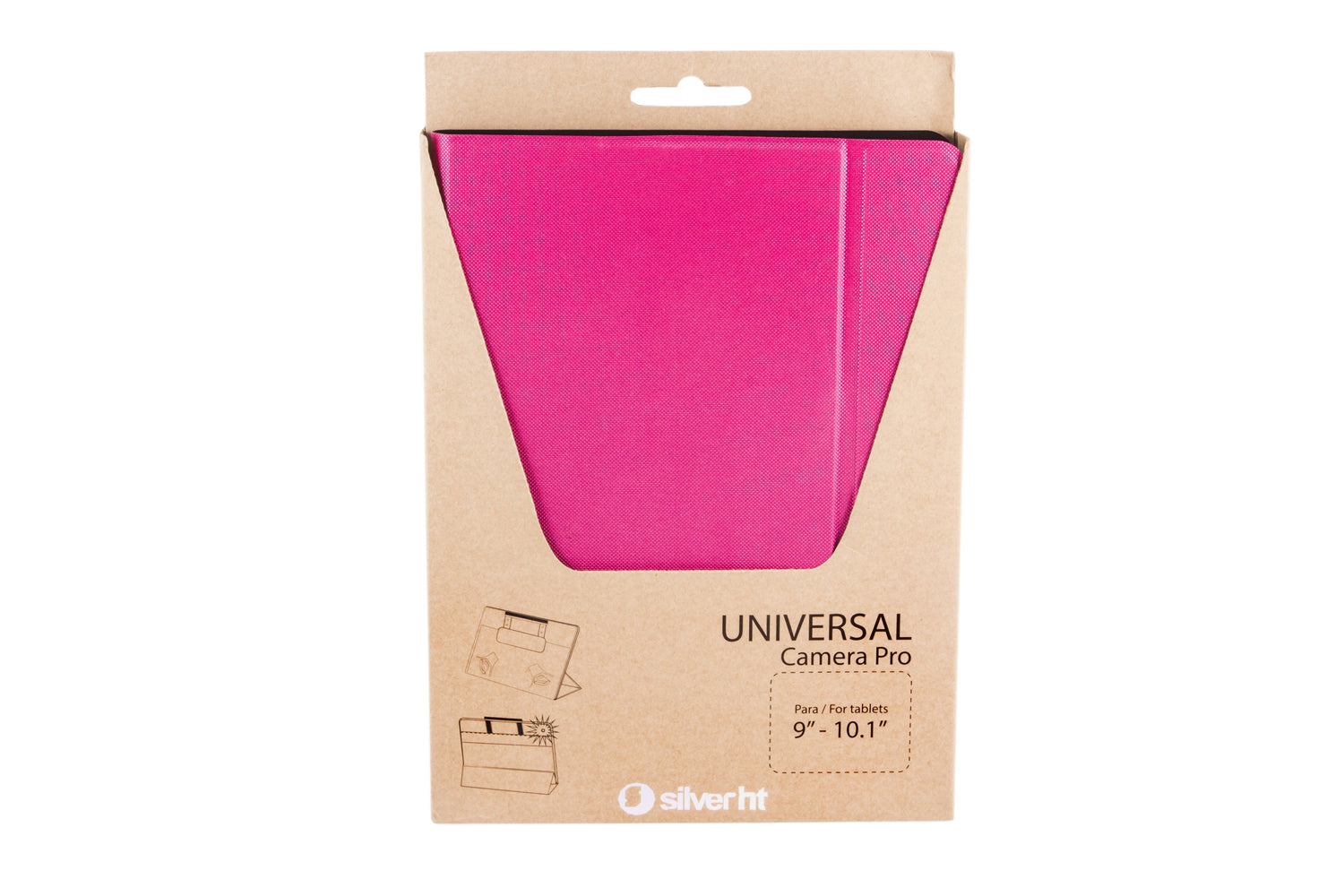Funda Universal Camera Pro Silver Ht Para Tablet 9.10.1" Rosa