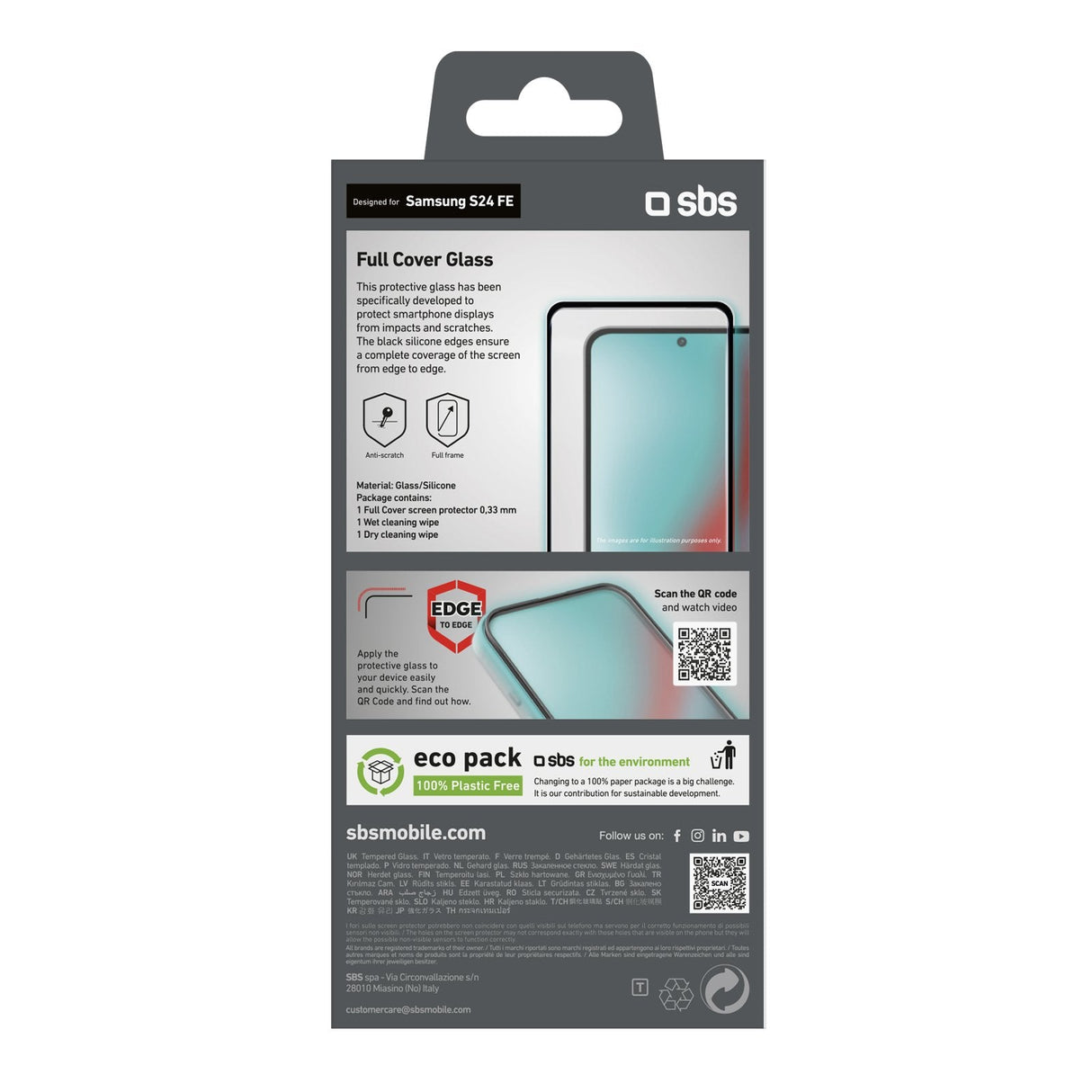 EAN 8018417488689 - SBS TESCRFCSAS24FE protector de pantalla o trasero para teléfono móvil Samsung 1 pieza(s) imagen 2