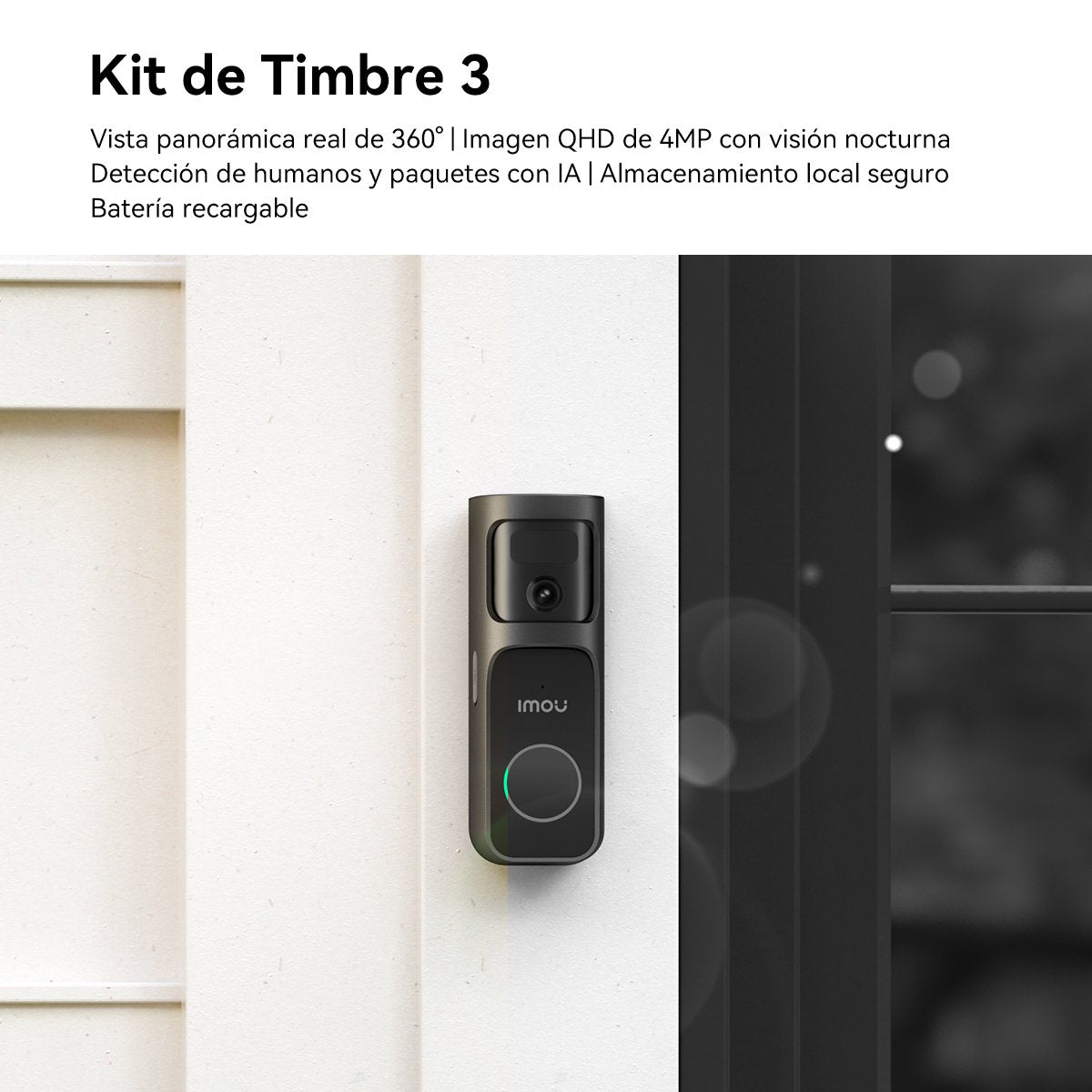 EAN 6976391032453 - Imou DB-3EP-4M0W/DS3 kit de timbre Negro imagen 8