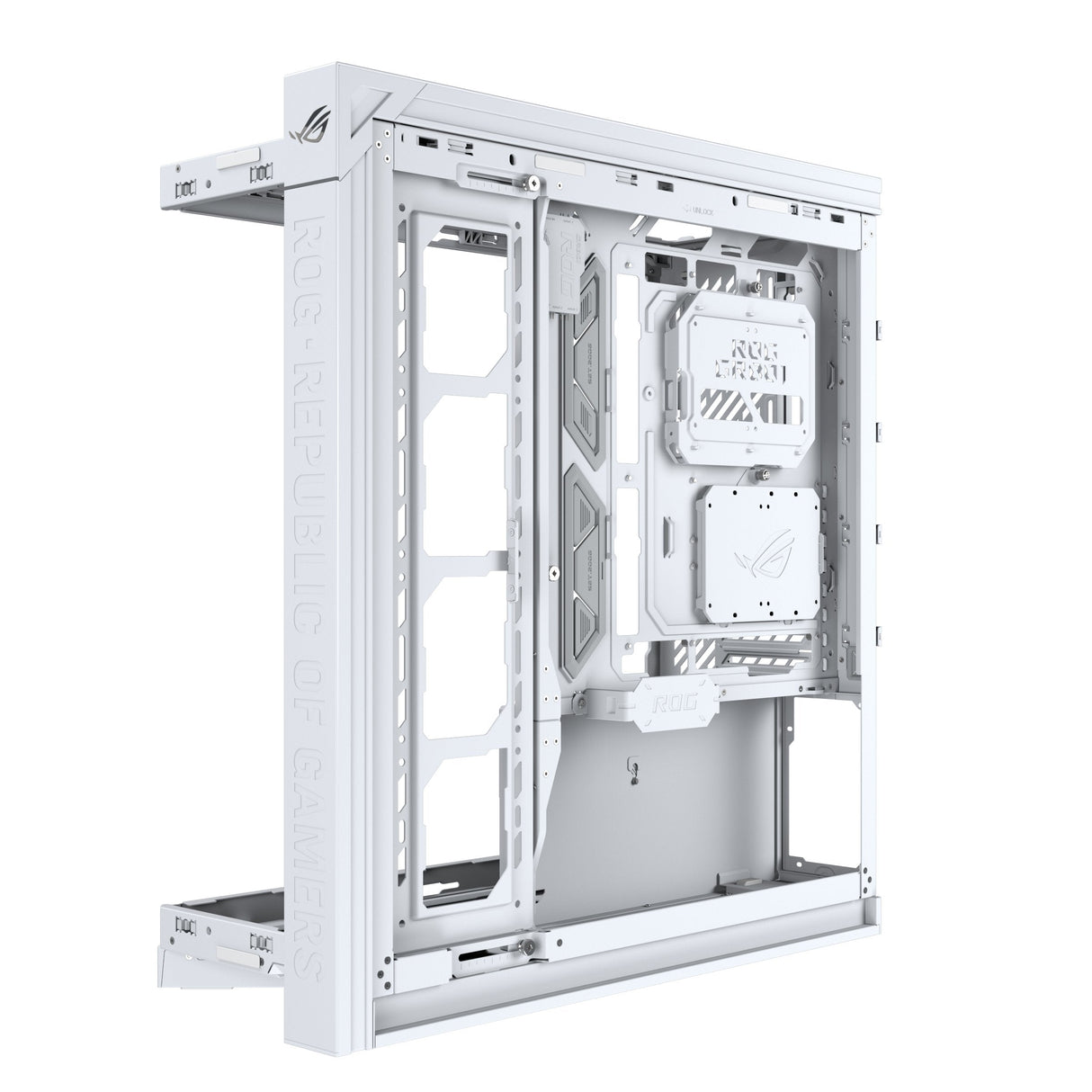 Asus Rog Cronox Gr801 Curve Tg Argb White Midi Tower Blanco