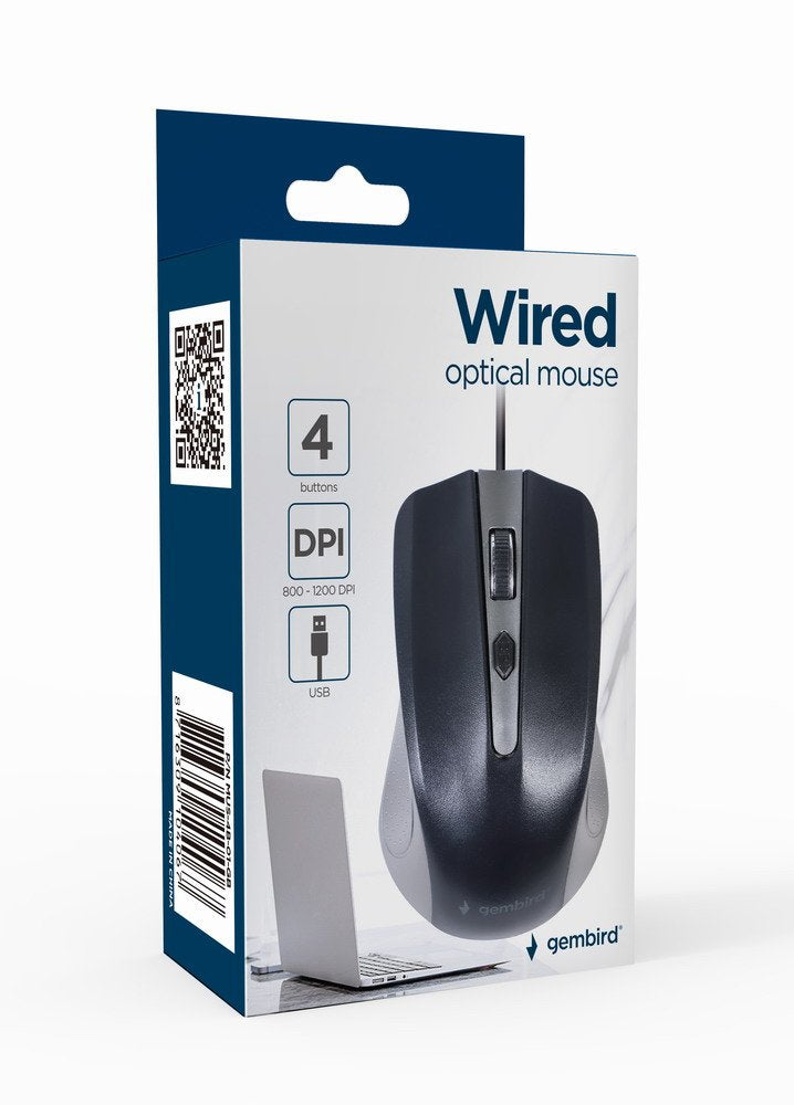 EAN 8716309104067 - Gembird MUS-4B-01-GB ratón Oficina mano derecha USB tipo A Óptico 1200 DPI imagen 2