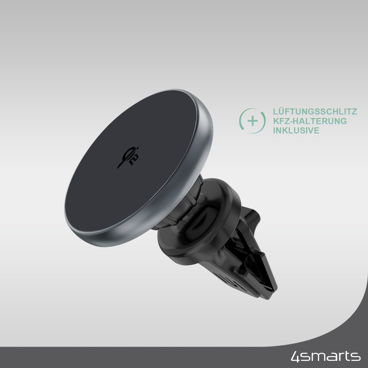 4smarts Qi2 Universal Gris Encendedor De Cigarrillos Cargador Inalámbrico Auto