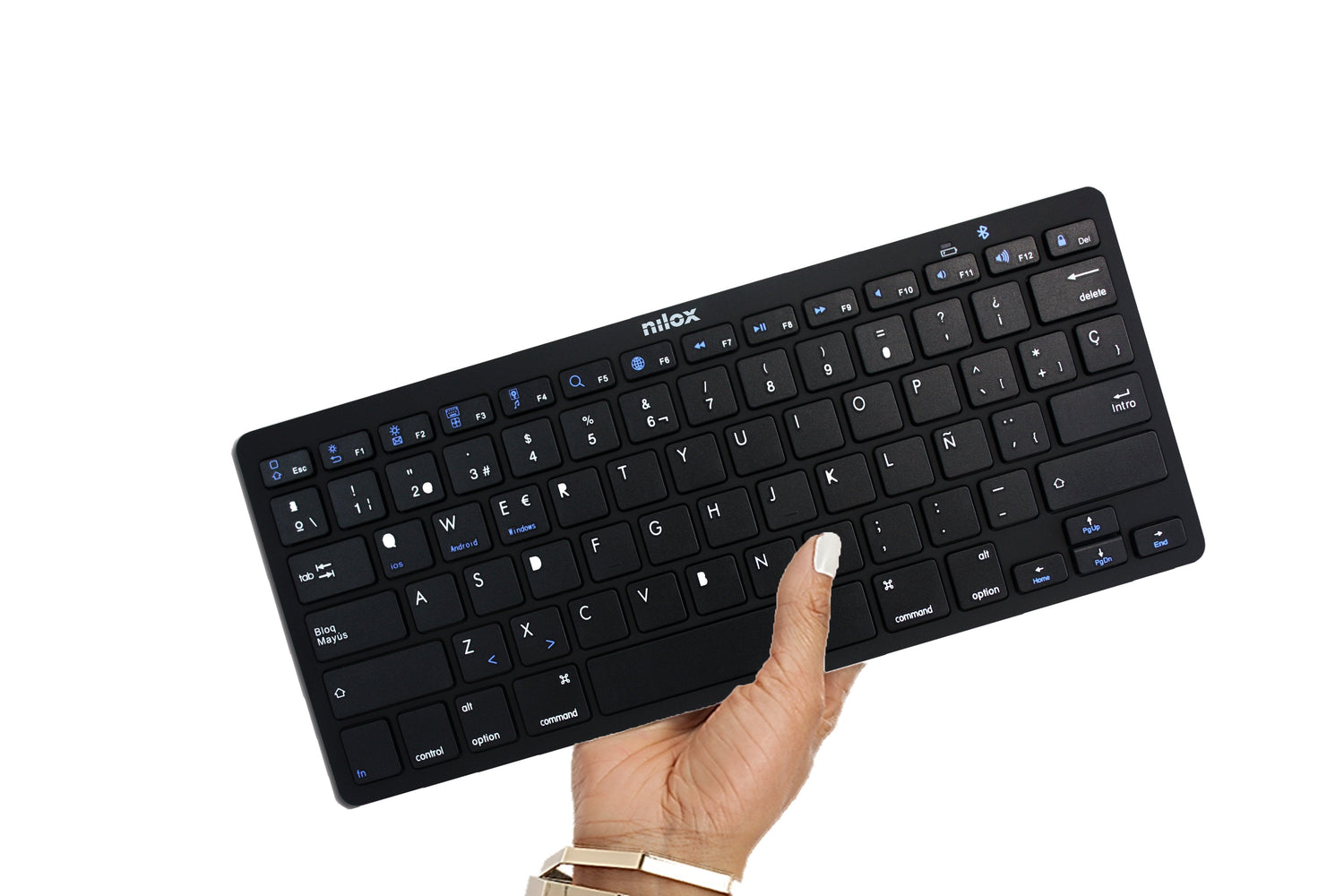 Teclado Español Nilox Bluetooth Negro