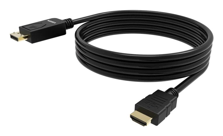 Cable Displayport A Hdmi De 2 M 8k A 60 Hz Versión Dp 1.4 Conectores Dorados Hdmi 2.1 Soporta Hotplug Dp (M) A Hdmi (M) Diámetro Exterior 6.0 Mm 30 Awg Negro