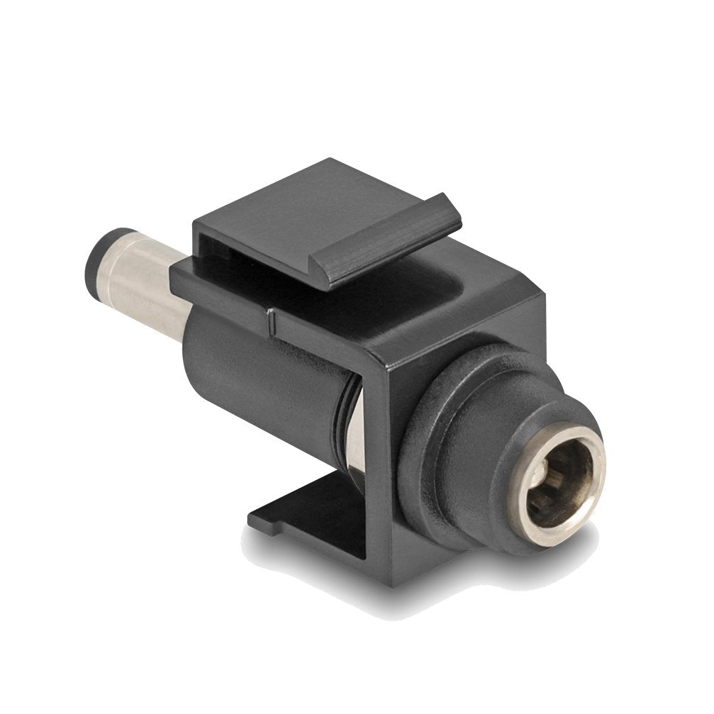 Delock 84162 Módulo Keystone Dc 5,5 X 2,1 Mm Hembra A Cc 5,5 X 2,1 Mm Macho Negro