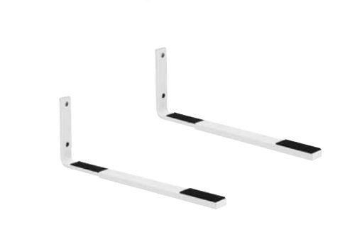 Soporte Mural Microondas, Blanco, Brazos Ajustables 31-42 Cm, Carga Máx. 25 Kg
