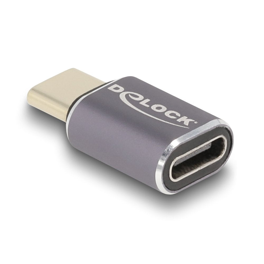 Delock 60046 Usb Adaptador 40 Gbps Usb Type-C Pd 3.0 100 W Macho A Puerto Hembra 8k 60 Hz Metal