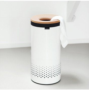 Papelera Brabantia, 35 L Corcho/Blanco