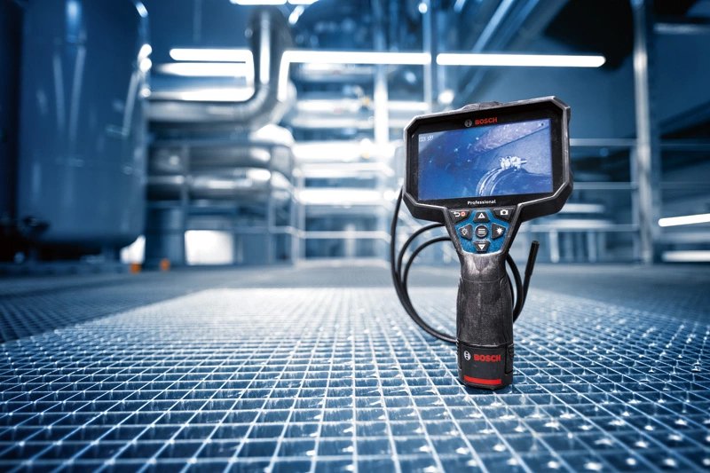 Cámara De Inspección Bosch Professional Gic 12v-5-27 C Professional, 12 Voltios Azul/Negro, Batería De Ion De Litio 2,0 Ah, En L-Boxx