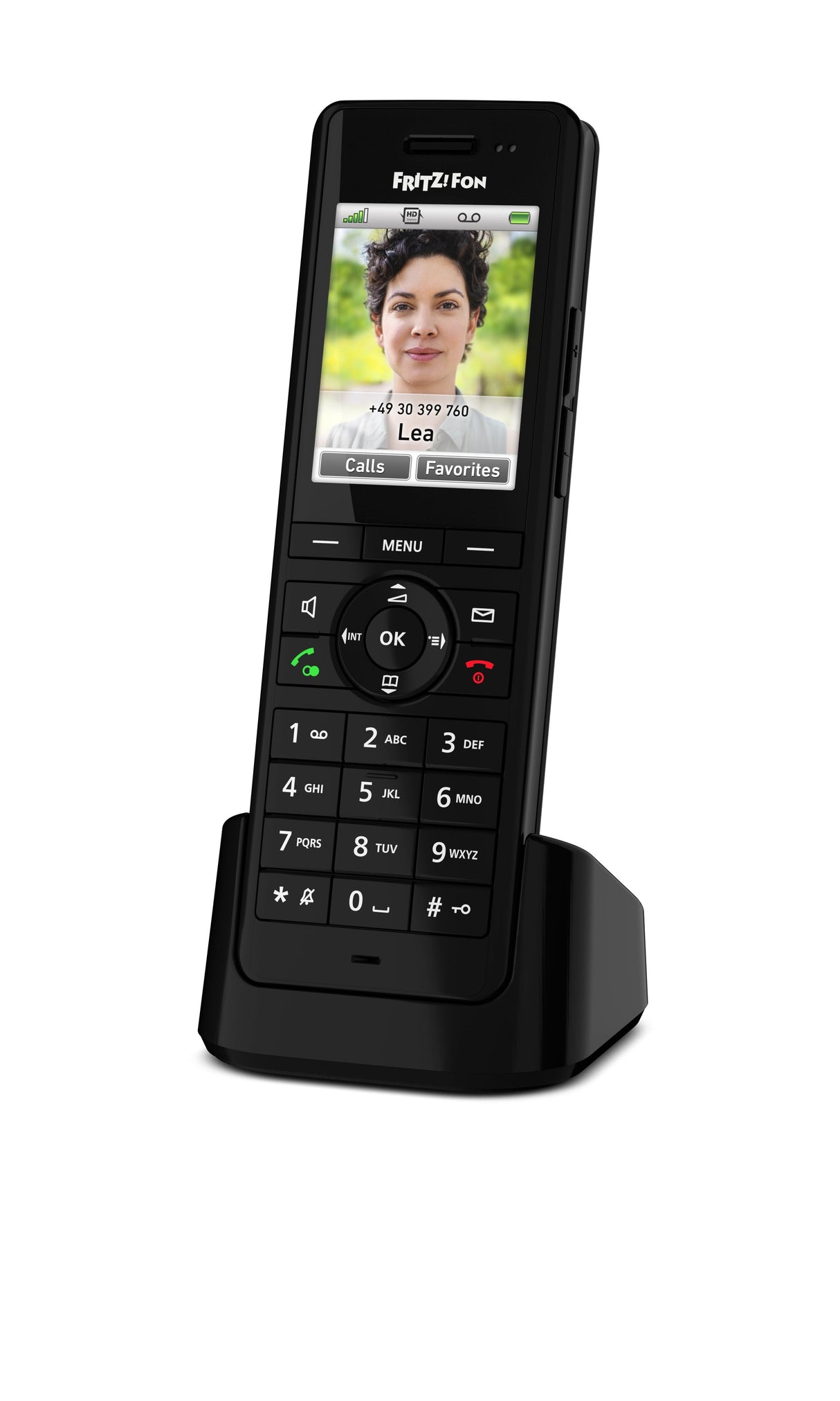 Fritz!Fon X6 Int Teléfono Dect Identificador De Llamadas Negro