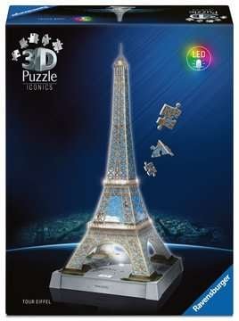 Ravensburger 3d Puzzle Iconics: Eiffel Tower - Con Luz 216 Partes 12008024