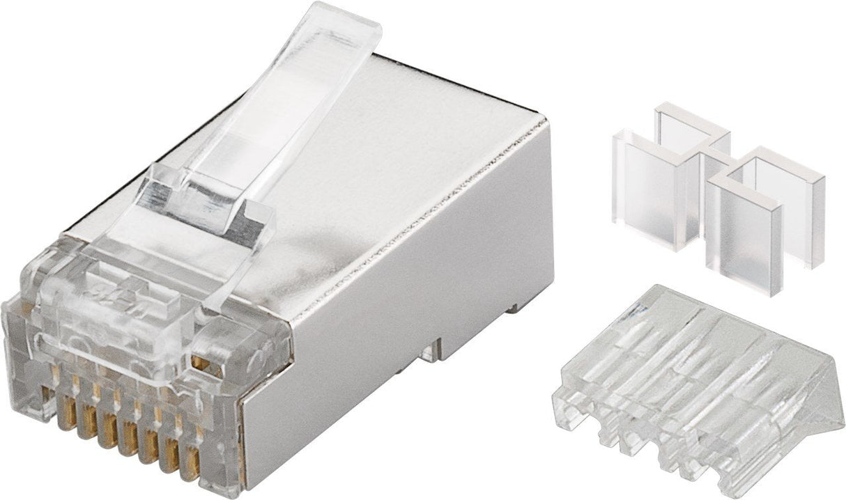 Conector Modular Cat 6a Rj45 M Stp ( Precio 1 Conector, Minima Compra 10 Conectores)