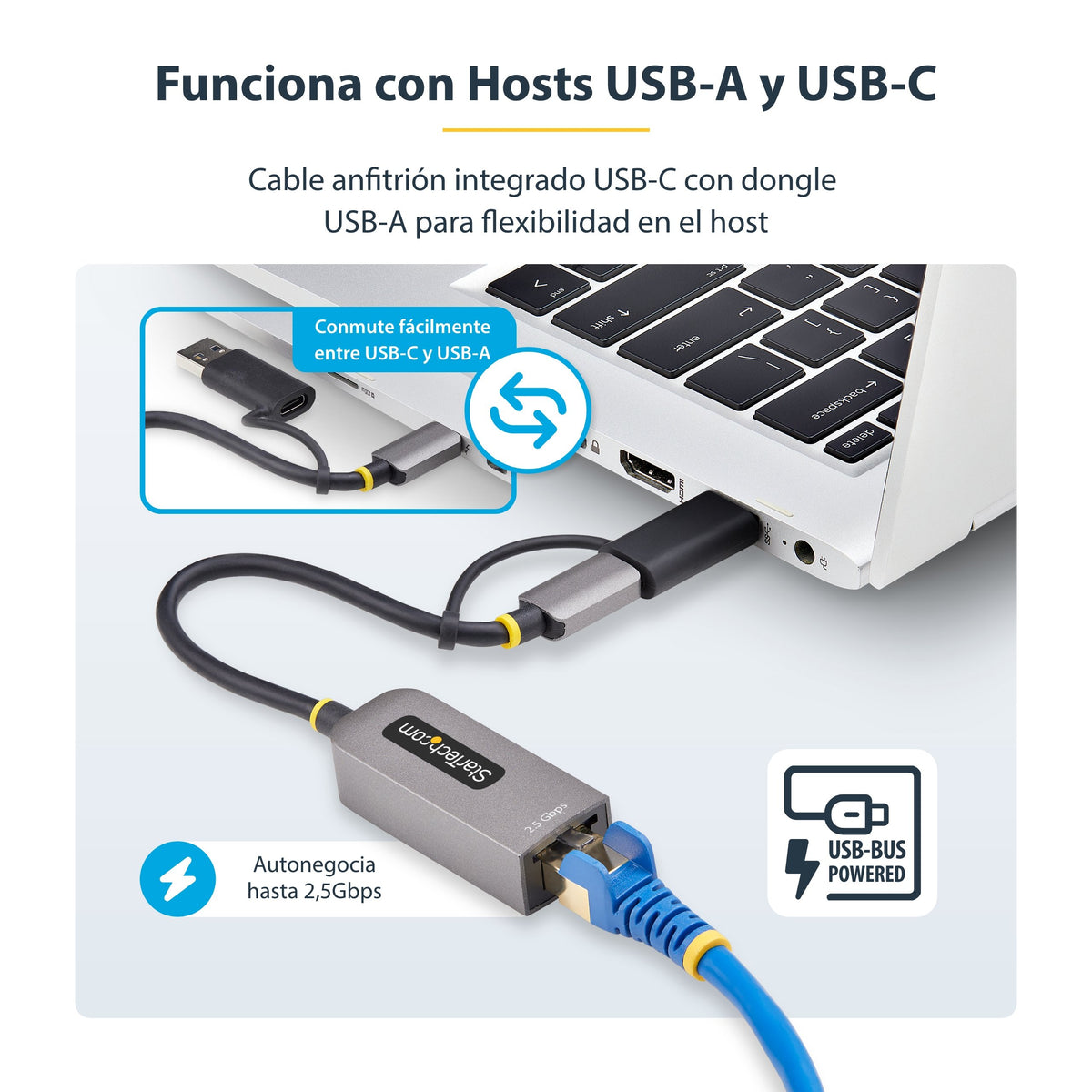 EAN 65030905176 - StarTech.com U2GA-USB-C-ETHERNET adaptador y tarjeta de red 5000 Mbit/s imagen 11