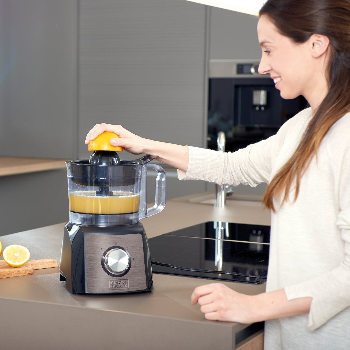 EAN 8432406250055 - Black & Decker BXFPA1200E robot de cocina 1200 W 1,5 L Negro, Acero inoxidable imagen 6