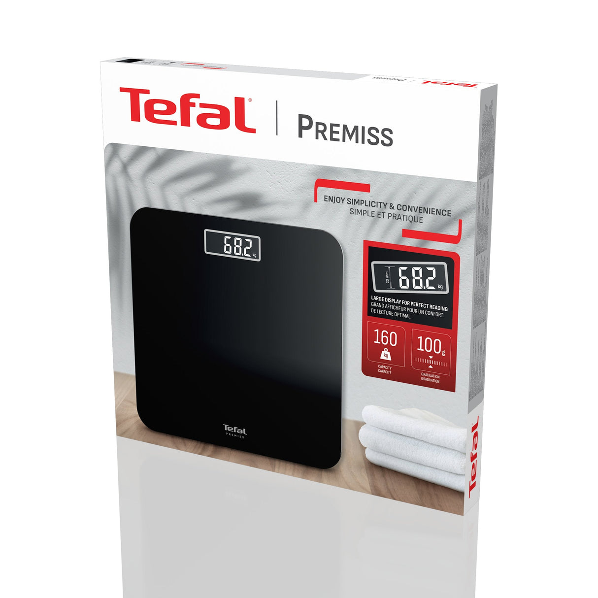 Tefal Pp1800v0 Premiss Bathroom Scale, Black