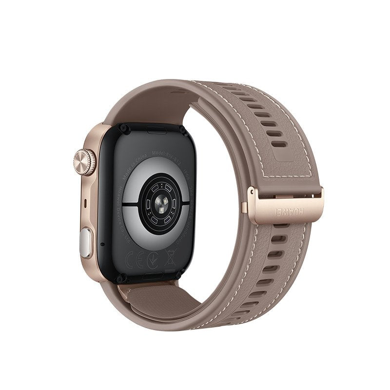 Huawei Watch D3 - Gold-Aleación De Aluminio - Inteligente Uhr Con Correa - Kompositleder - Sand - Tamaño De Cinta: L - Pantalla 4.9 Cm (1.92")