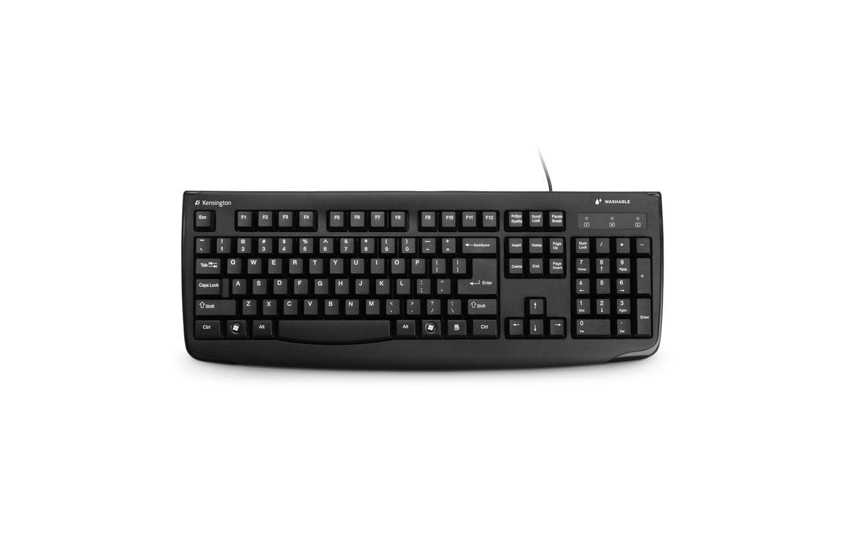Kensington Teclado Lavable Con Cable Usb Qwerty Español Negro