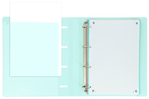 Oxford Live & Go Carpeta 4 Anillas 35mm Europeanbinder A4+ Polyfoam C/Recambio 5x5 Azul Pastel