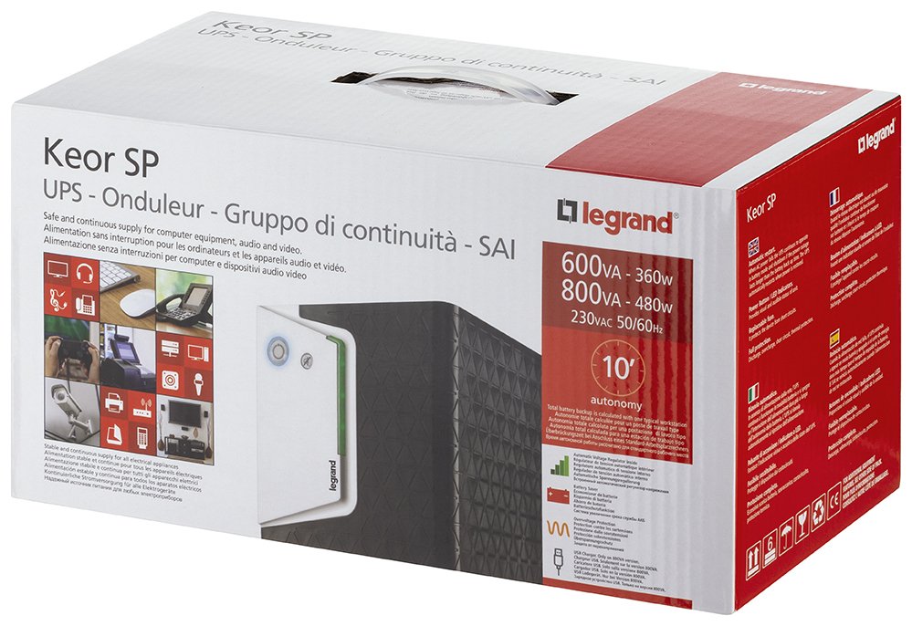 Legrand Keor Asi Sp 800 Iec Línea Interactiva 0,8 Kva 480 W 4 Salidas Ac