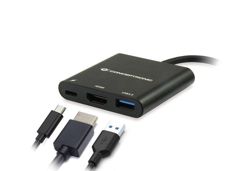 Adaptador Conceptronic Usb Tipo C Macho A Hdmi Usb-C Usb 3.0 Hembra Negro Donn01b