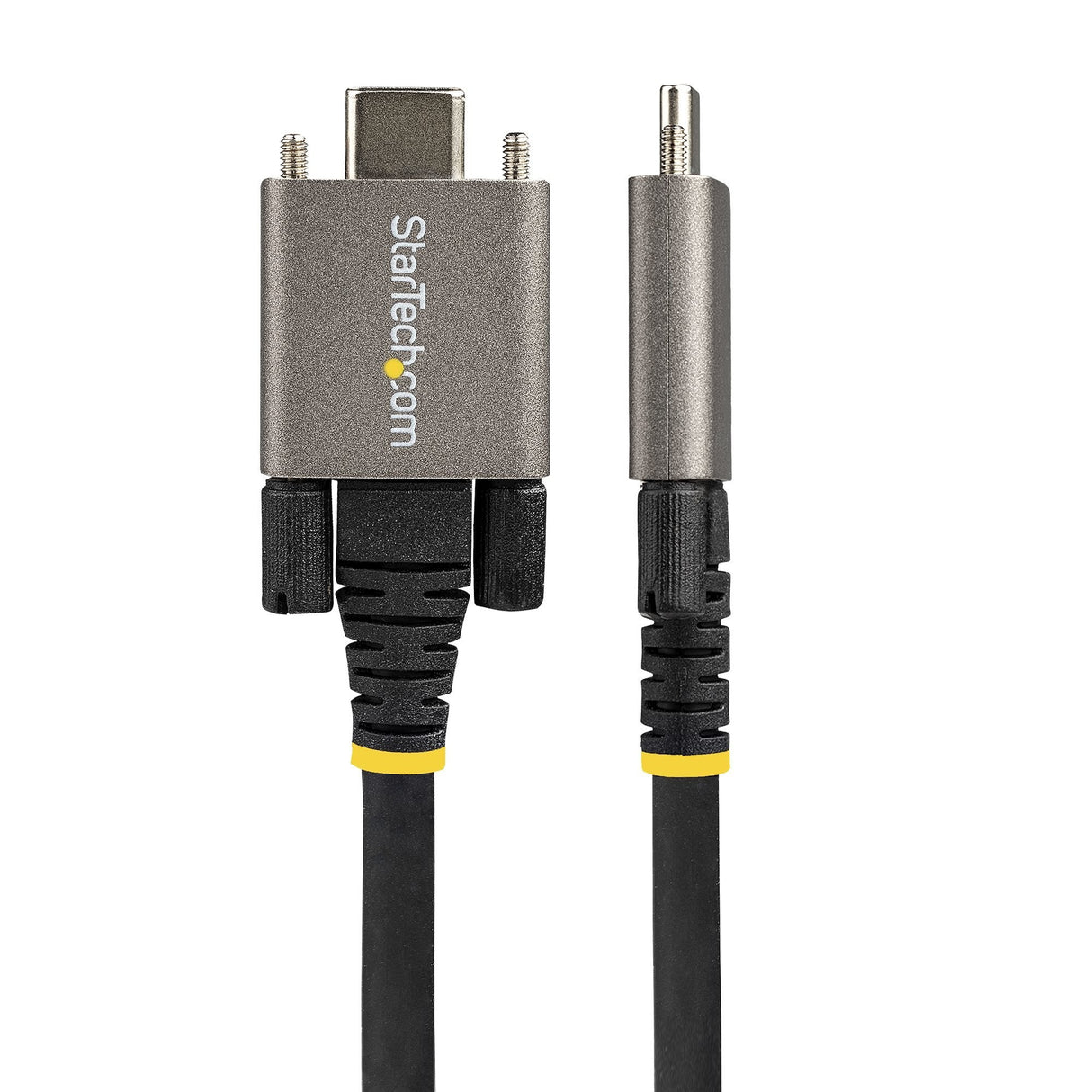 Startech.Com Cable 50cm Usb-C Con Tornillos Laterales De Fijación 10gbps Cable Usb Tipo C Usb 3.1/3.2 Gen 2 Con Carga Por Entrega Alimentación Pd De 100w (5a) Modo Alt Dp (Usb31ccslkv50cm) Cable Usb Usb-C (M) Recto/Bloqueo A Usb-C (M) Recto