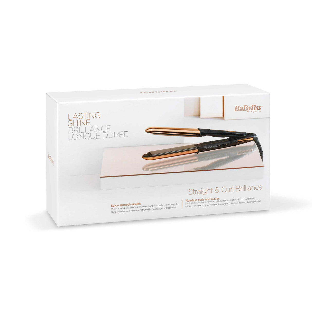 EAN 3030050153385 - BaByliss Straight & Curl Brilliance Rizador de pelo Caliente Negro, Rosa 48 W 3 m imagen 6