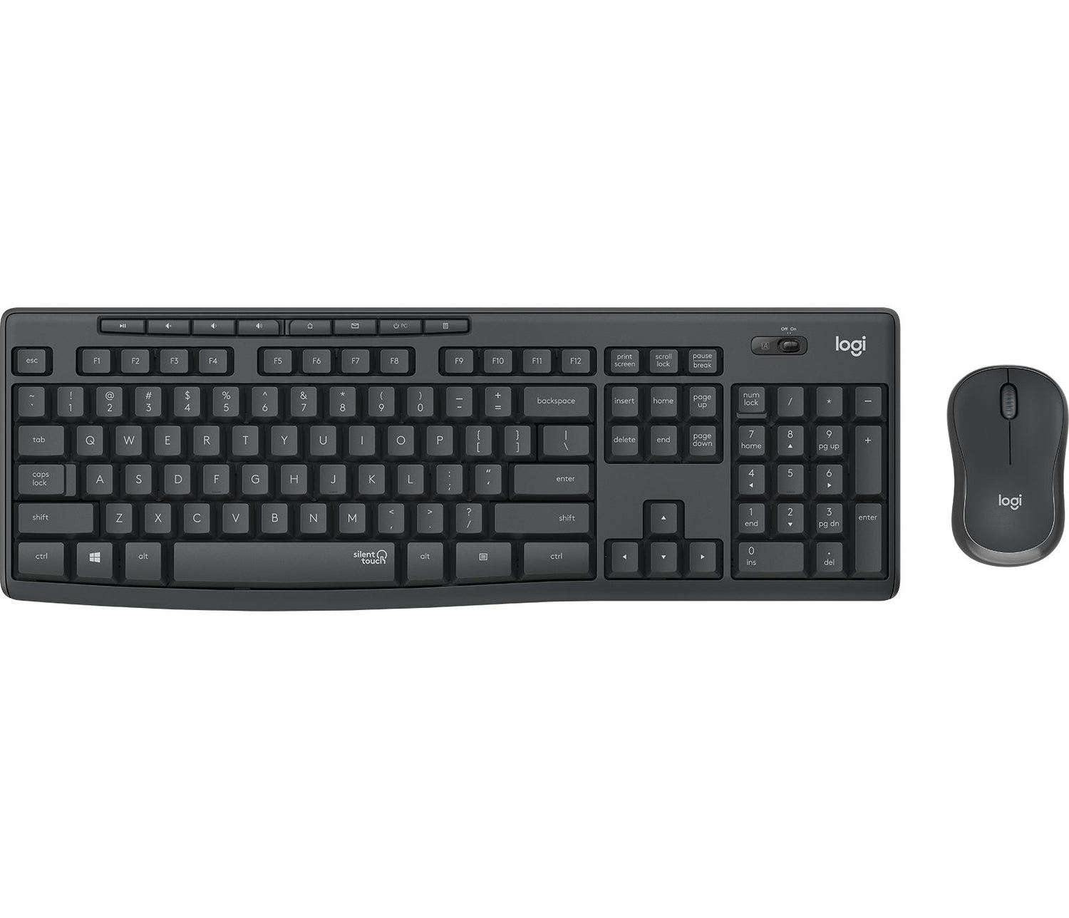 Teclado Checo + Ratón Logitech Mk295 Rf Inalámbrico Qwertz Grafito