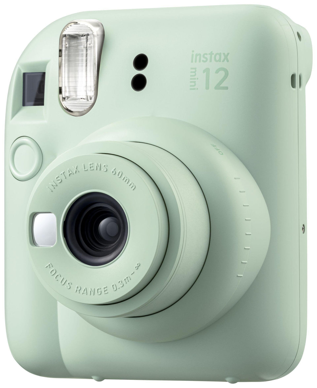 Fujifilm Instax Mini 12 Mint Green Camara Instantanea - Tamaño De Imagen 62x46mm - Flash Auto - Exposicion Automatica - Mini Espejo Para Selfies - Modo Primer Plano