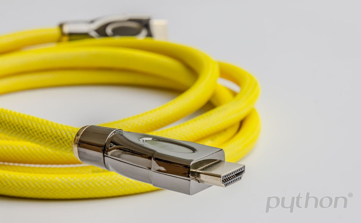 Python Hdmi 2.0 Cable 4k2k Trenzado Amarillo 3m
