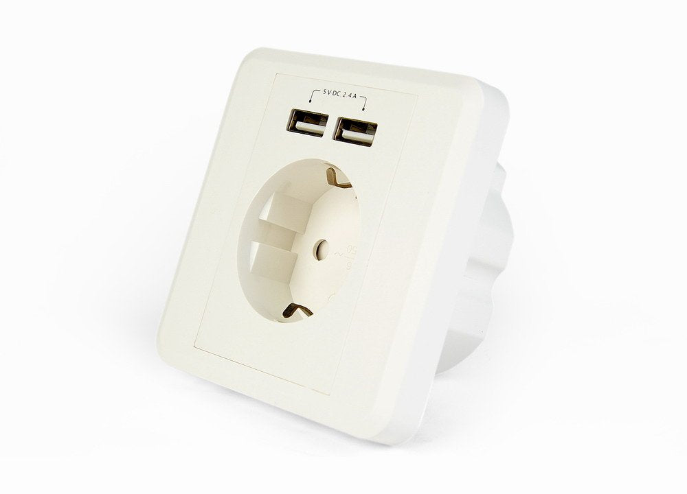 EAN 8716309109253 - EnerGenie EG-ACU2A2-01 toma de corriente 2 x USB + CEE 7/3 Blanco imagen 5