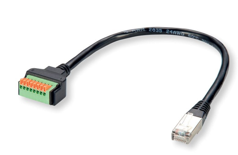Roline Cable Adaptador Rj45 Conector Macho A Terminalblock, (Pulsadores), 30 Cm