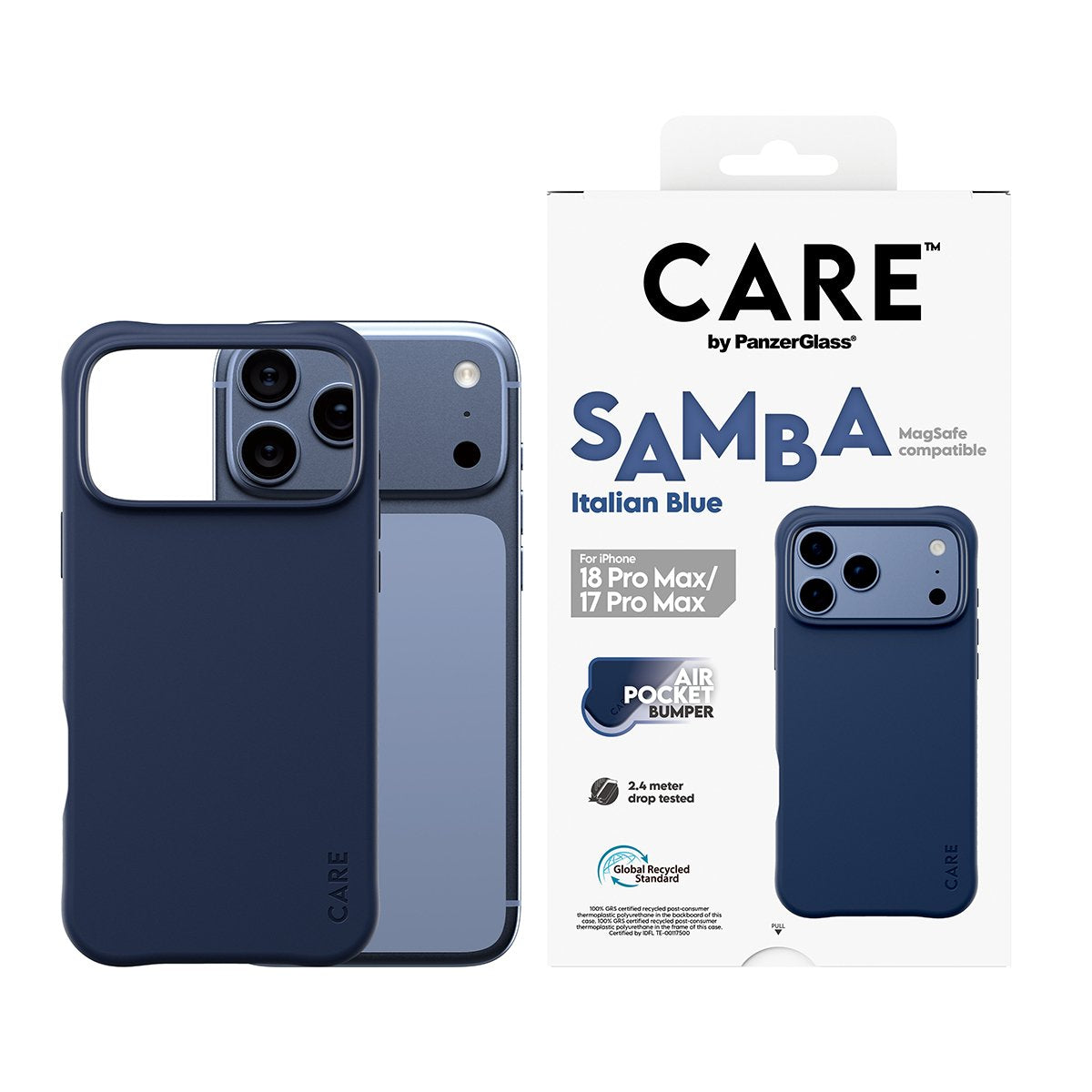 Care By Panzerglass Samba Case Ip17/18 Pro Max Italian Blue Ms