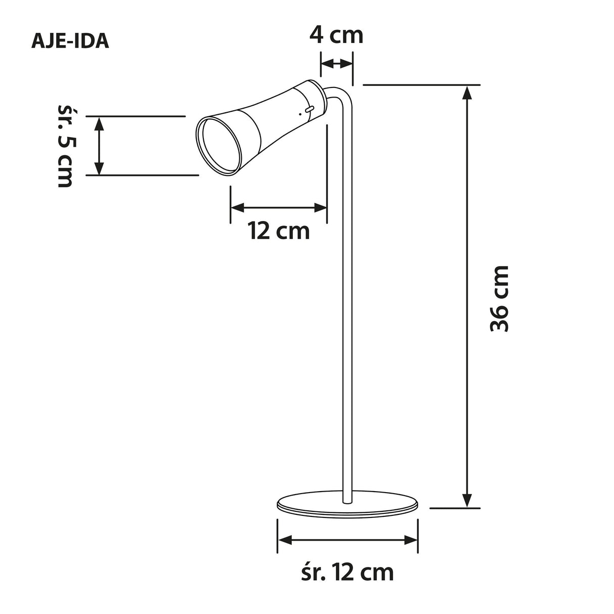 Lámpara Activejet Multifunción Aje-Ida 4in1 Negro