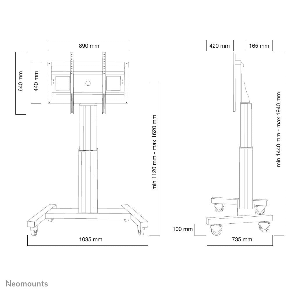 EAN 8717371445928 - Neomounts PLASMA-M2500SILVER mueble y soporte para dispositivo multimedia Plata imagen 6