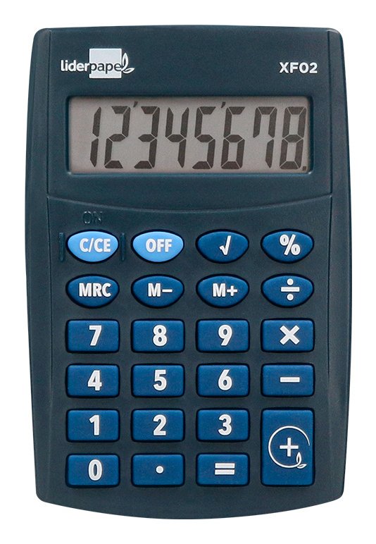 Calculadora Liderpapel Xf02 Básica Azul