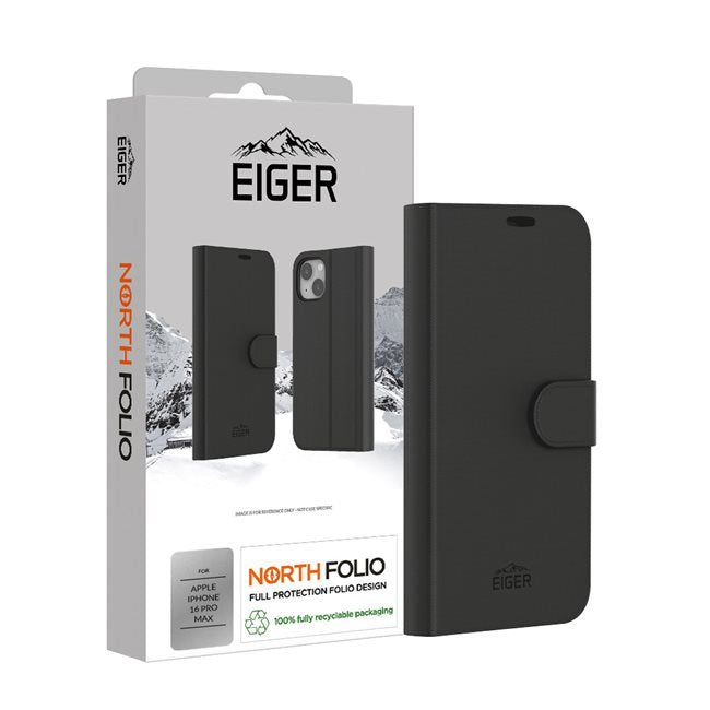Eiger North Folio Case Iphone 16 Pro Max Schwarz