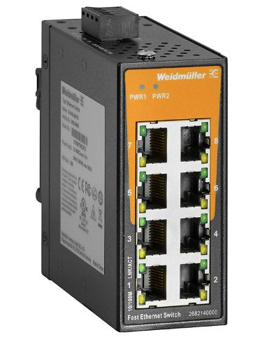 Wei Ie-Sw-El08-8tx Red Switch, Unmanaged Fast Ethernet Anzahl Ports: 8x Rj4