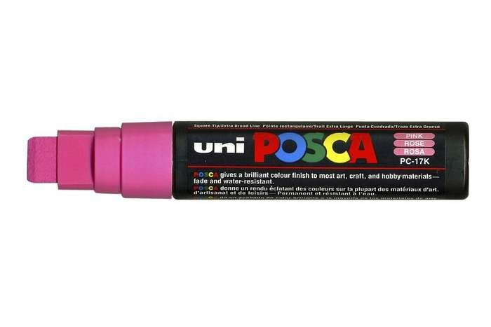 Uniball Marcador Posca Pc-17k No Permanente Punta Biselada 15mm Rosa