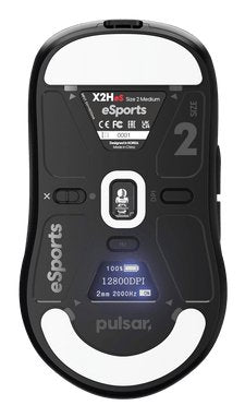 Pulsar X2h V3 Es Medium Ratón Juego Ambidextro Rf Wireless + Usb Type-C Óptico 32000 Dpi