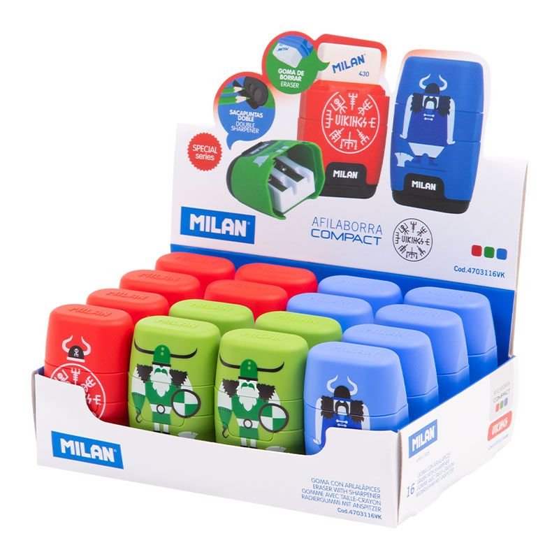 Milan Afilaborras Compact Vikings Caja Expositora 16u C/Surtidos