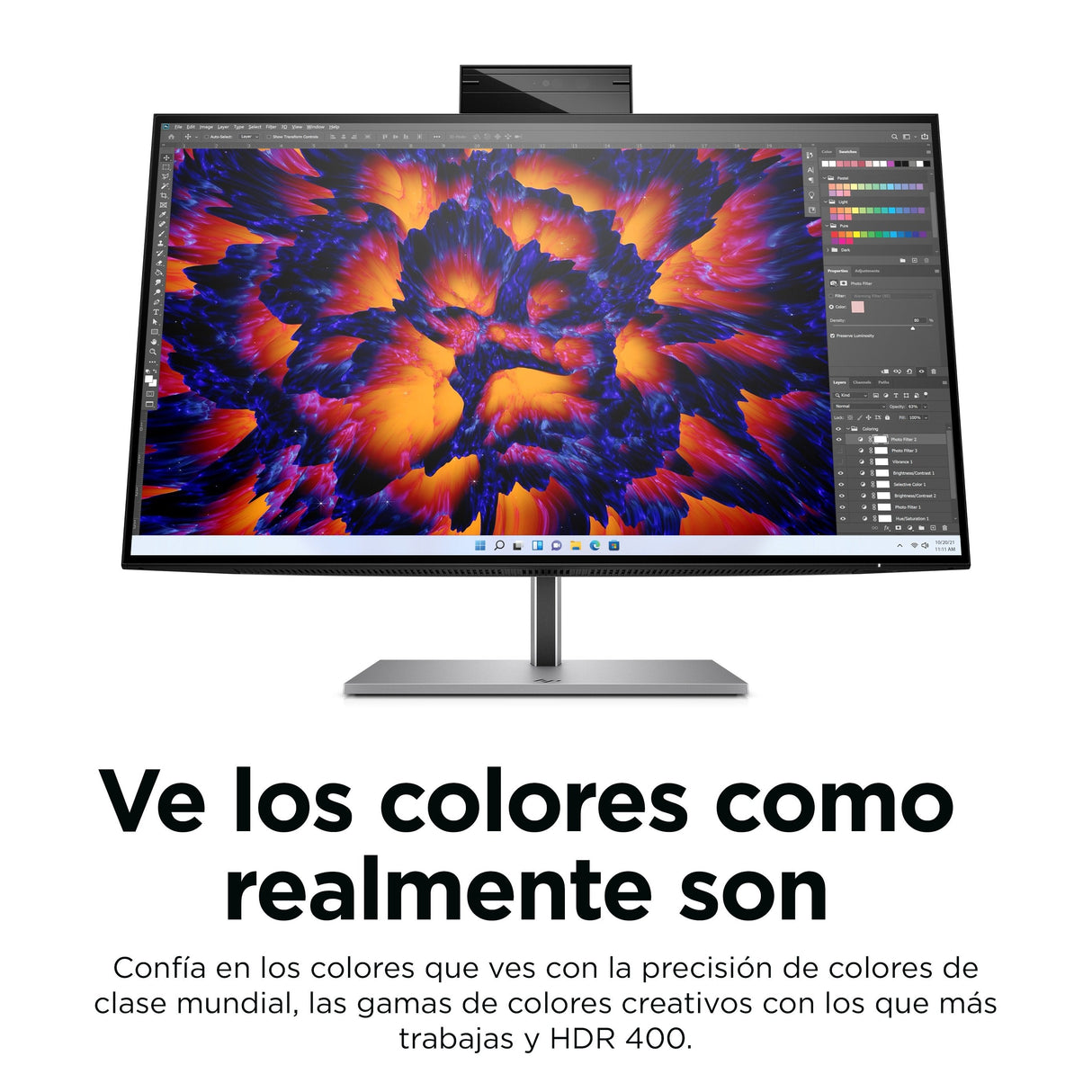 Hp Monitor Z24m G3 Qhd Usb-C Pd Workstation 23.8'' Ips 2560x1440 5ms Dp Hdmi Usb-C Altavoces Camara Web 5mp Y Microfono Integrados