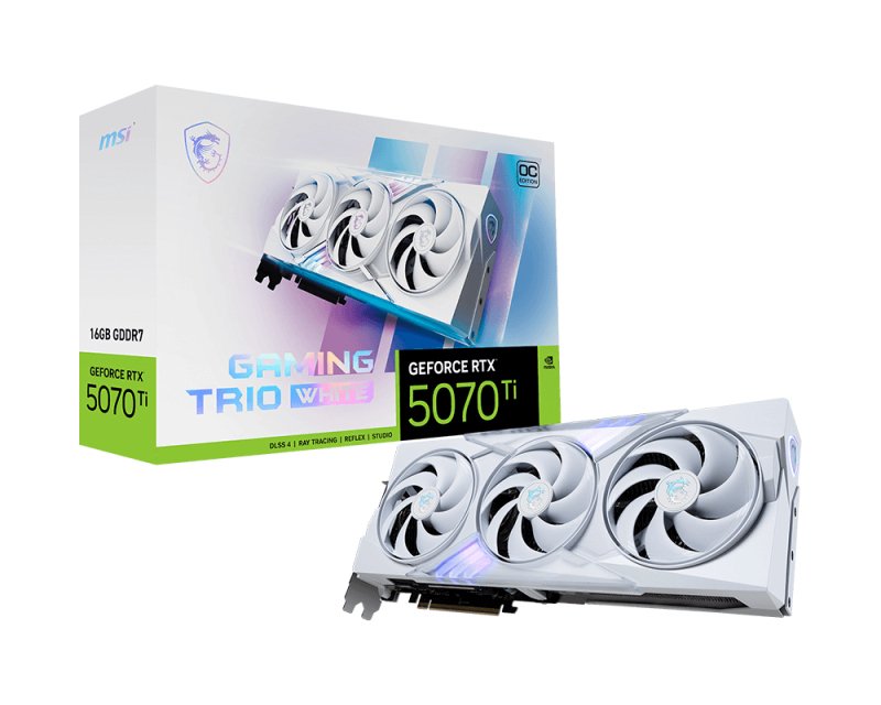 Tarjeta Grafica Msi Rtx 5070ti 16g Gaming Trio Oc White